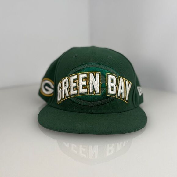 Green Bay Packers NFL Mens New Era 59Fifty Fitted Hat Cap Green Size 8 - Picture 1 of 5